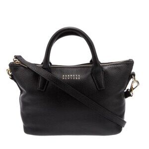 NWT Black Leather Barneys New York Monica Satchel Purse